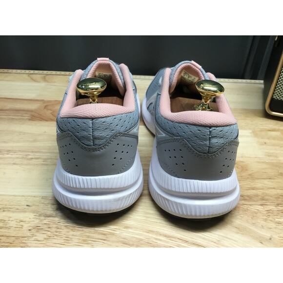 Asics Gel-Contend 8 Women 11 Gray Pink Lace-Up Low Top Athletic Running Sneakers - Picture 3 of 9